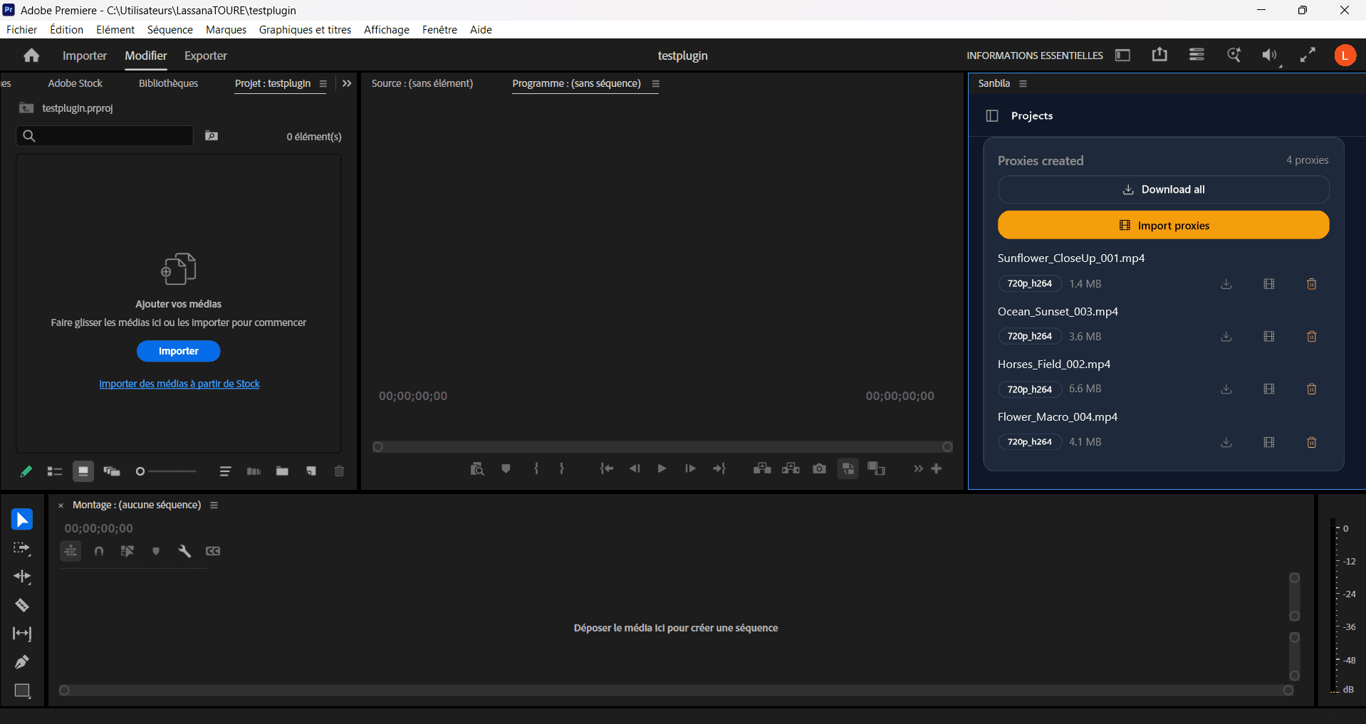 Generating proxies on demand in the Sanbila panel